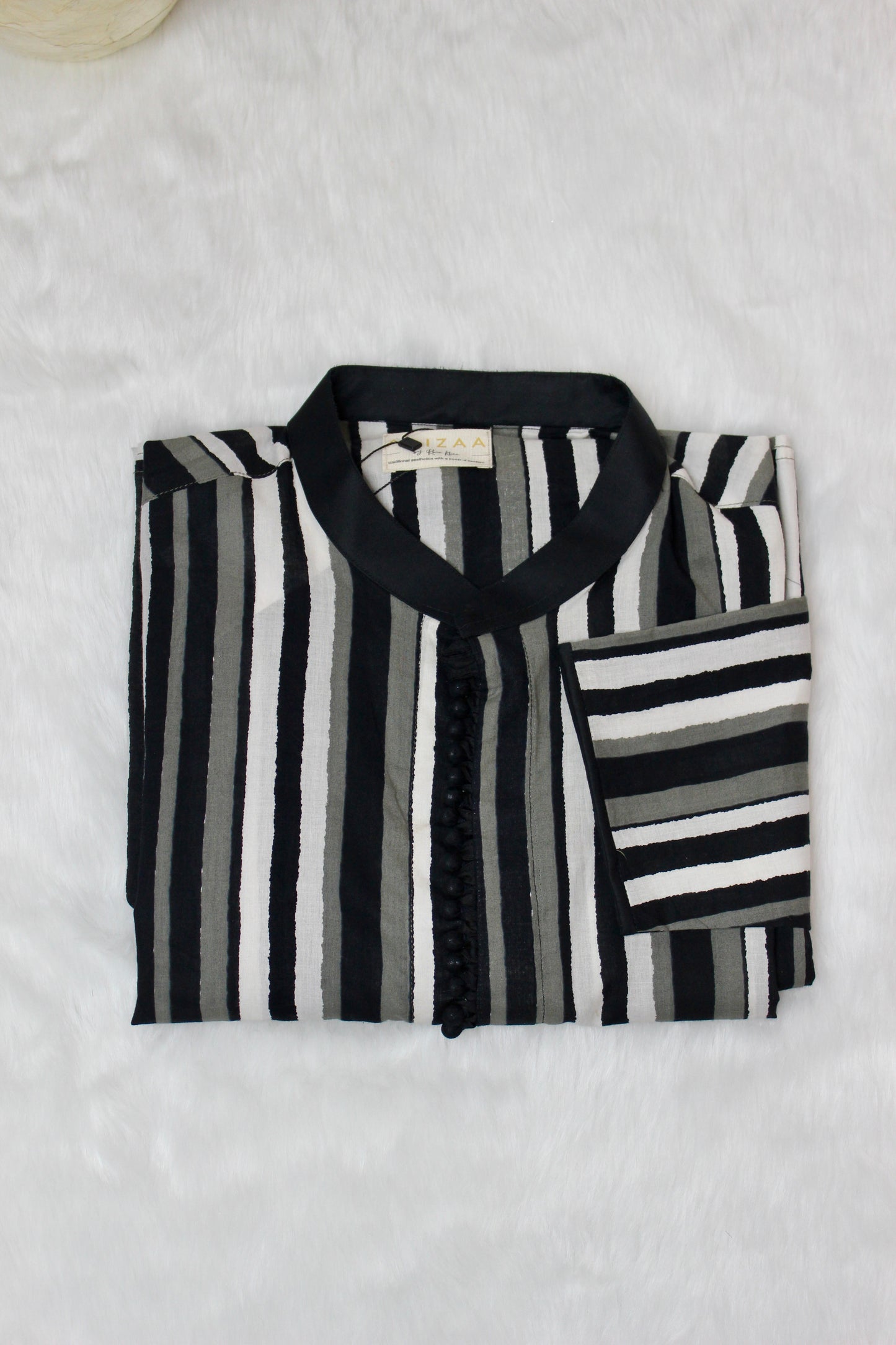 Black & White Men's Kurta