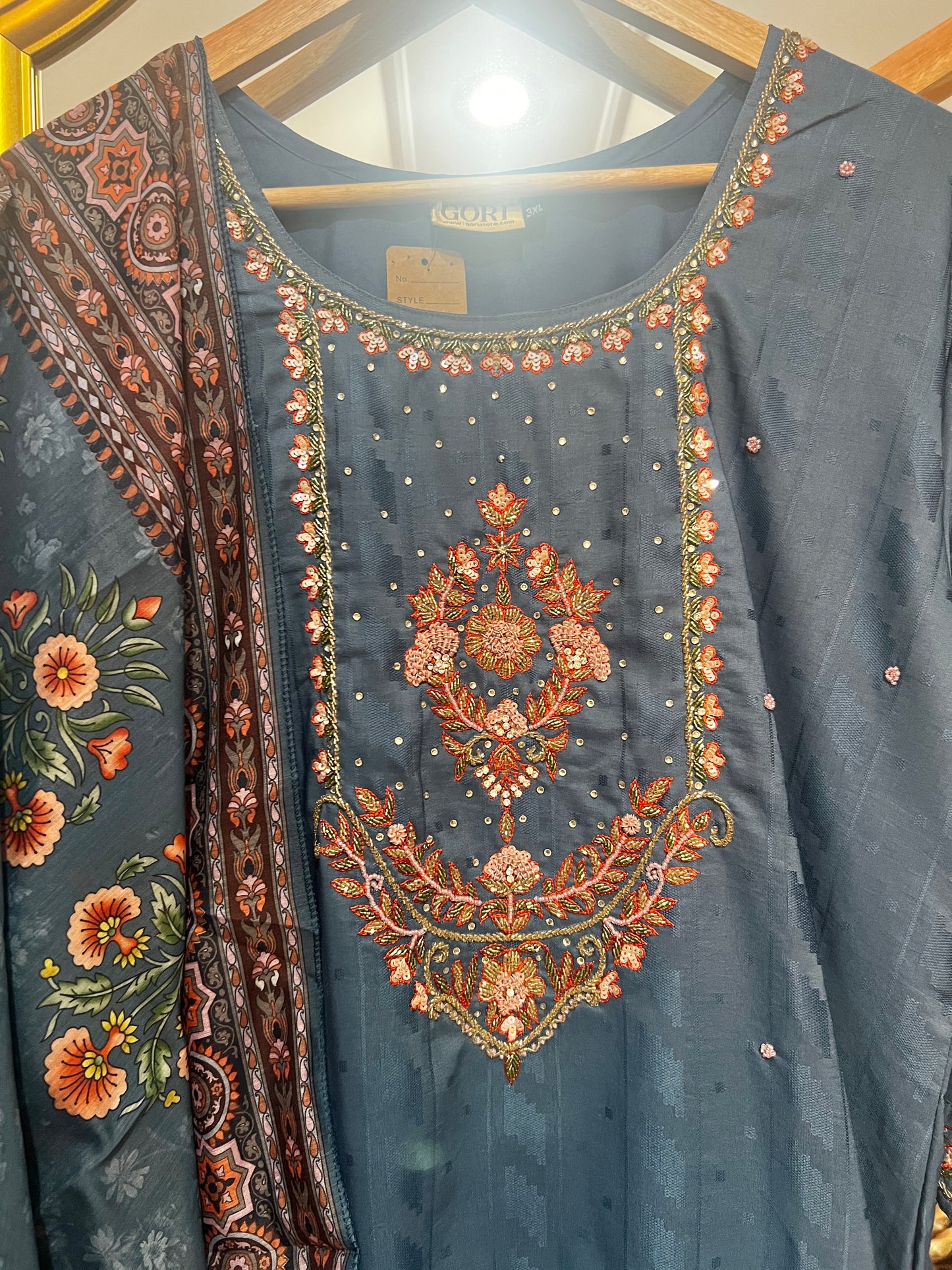 Powder Blue Salwar Kameez