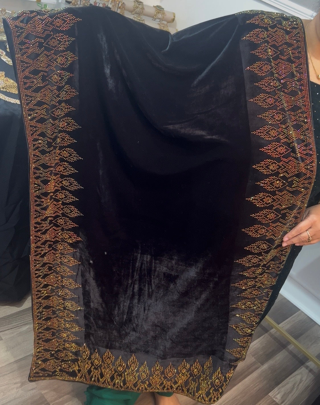 Black Velvet Shawl