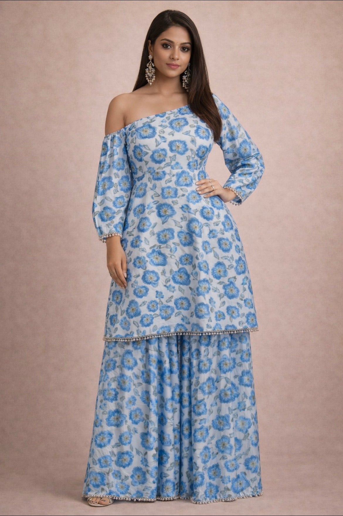 Off Shoulder Sharara Set