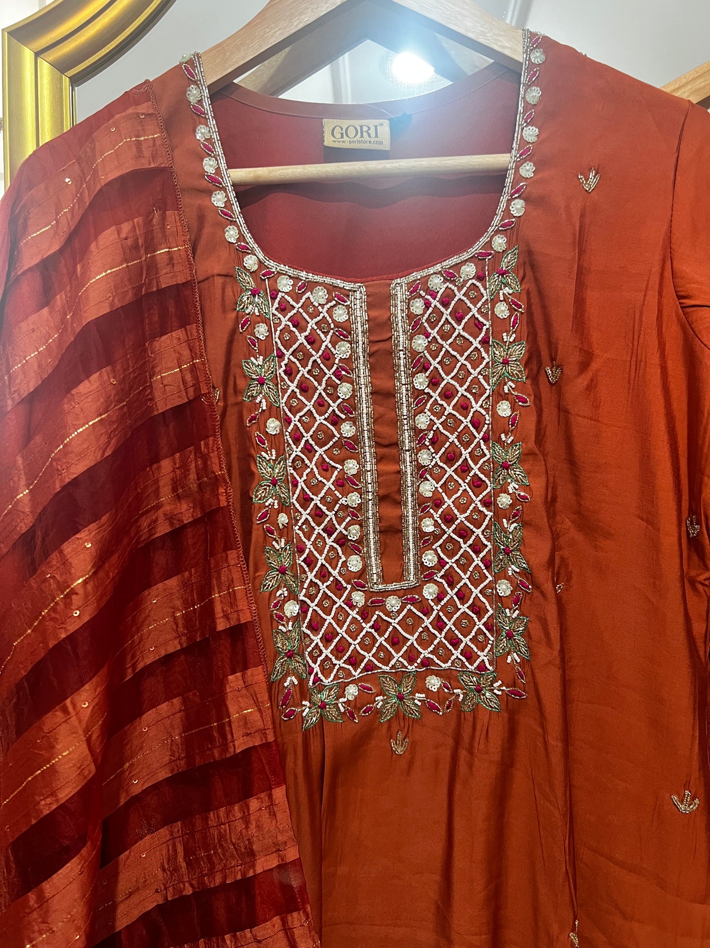 Rust Salwar Kameez