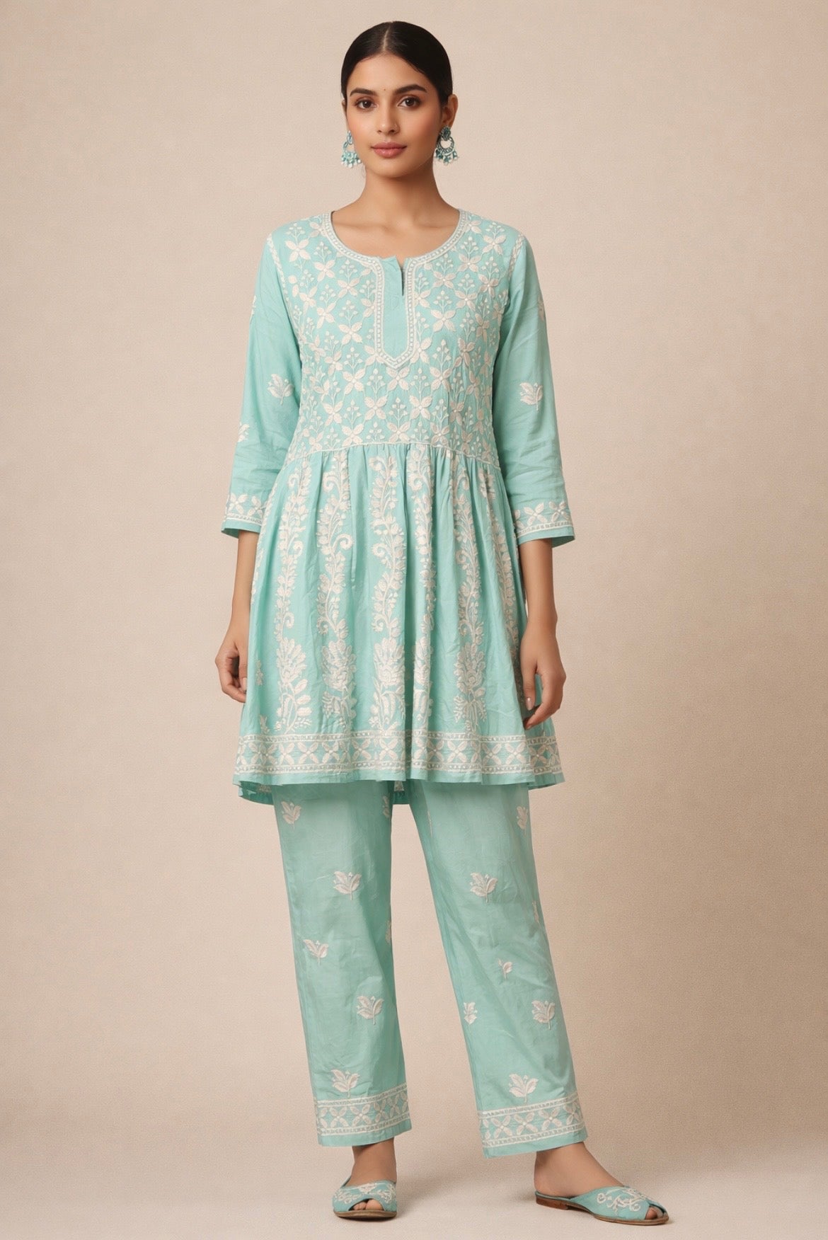 Lucknowi Peplum Co-ord