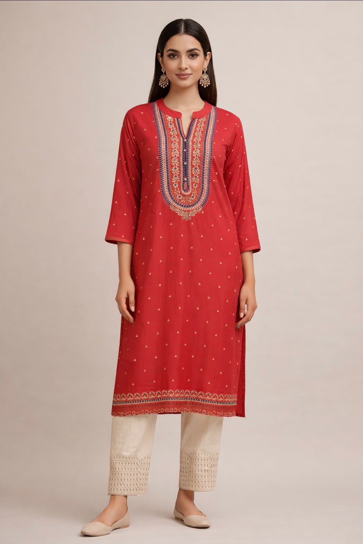 Linen Khaadi Kurta Set