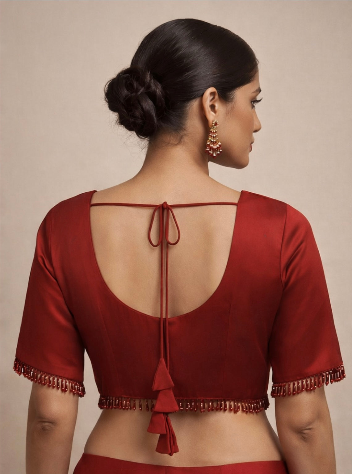 Dark Red Modal Blouse