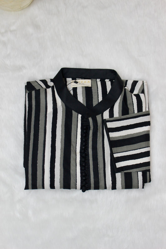 Black & White Men's Kurta