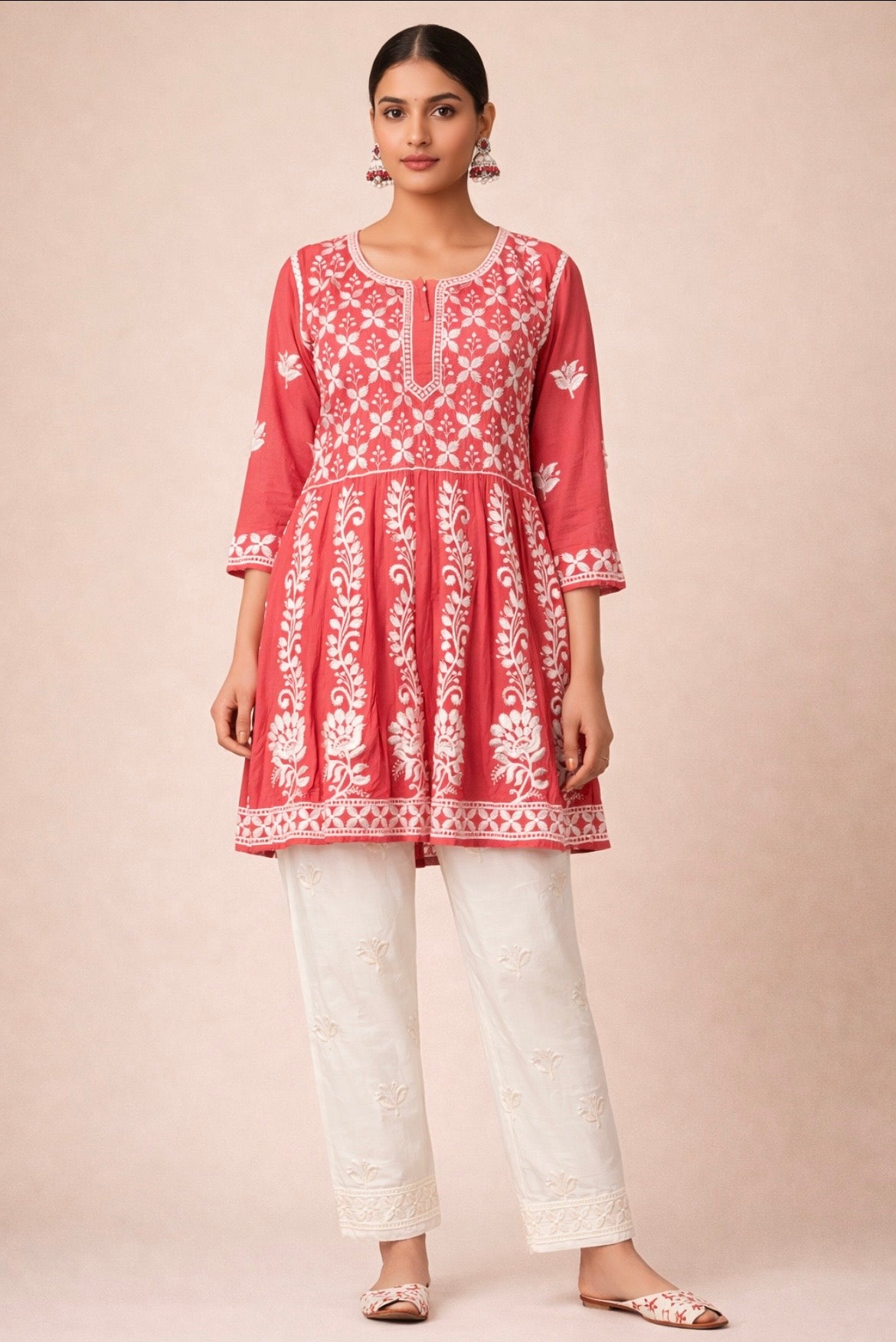 Lucknowi Ombré Peplum Co-ord