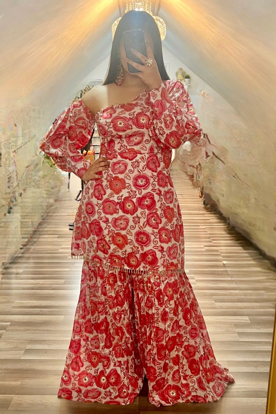 Off Shoulder Sharara Set