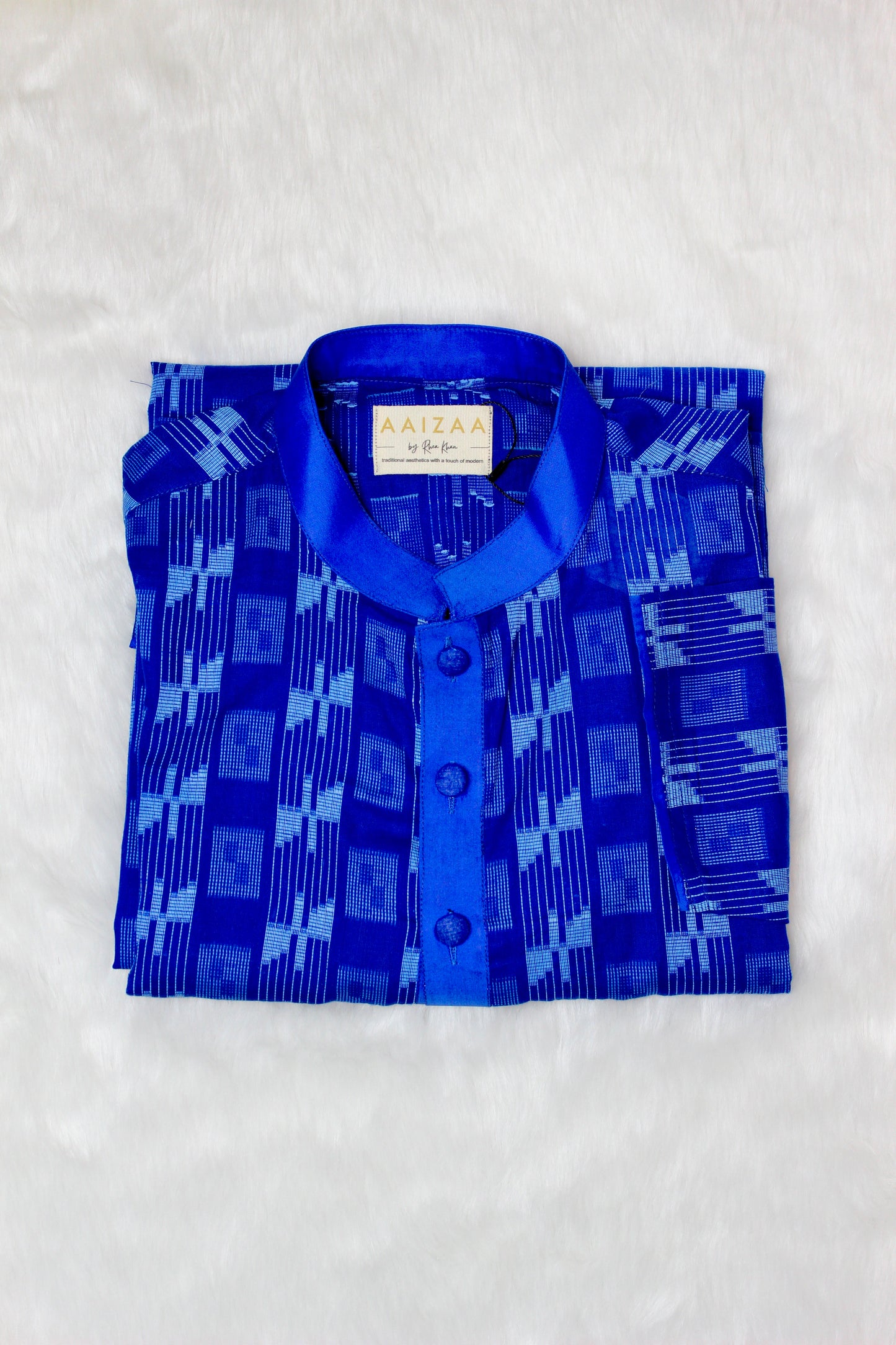 Blue Jamdaani Men's Kurta