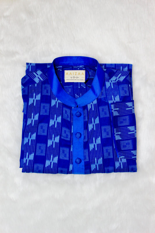 Blue Jamdaani Men's Kurta