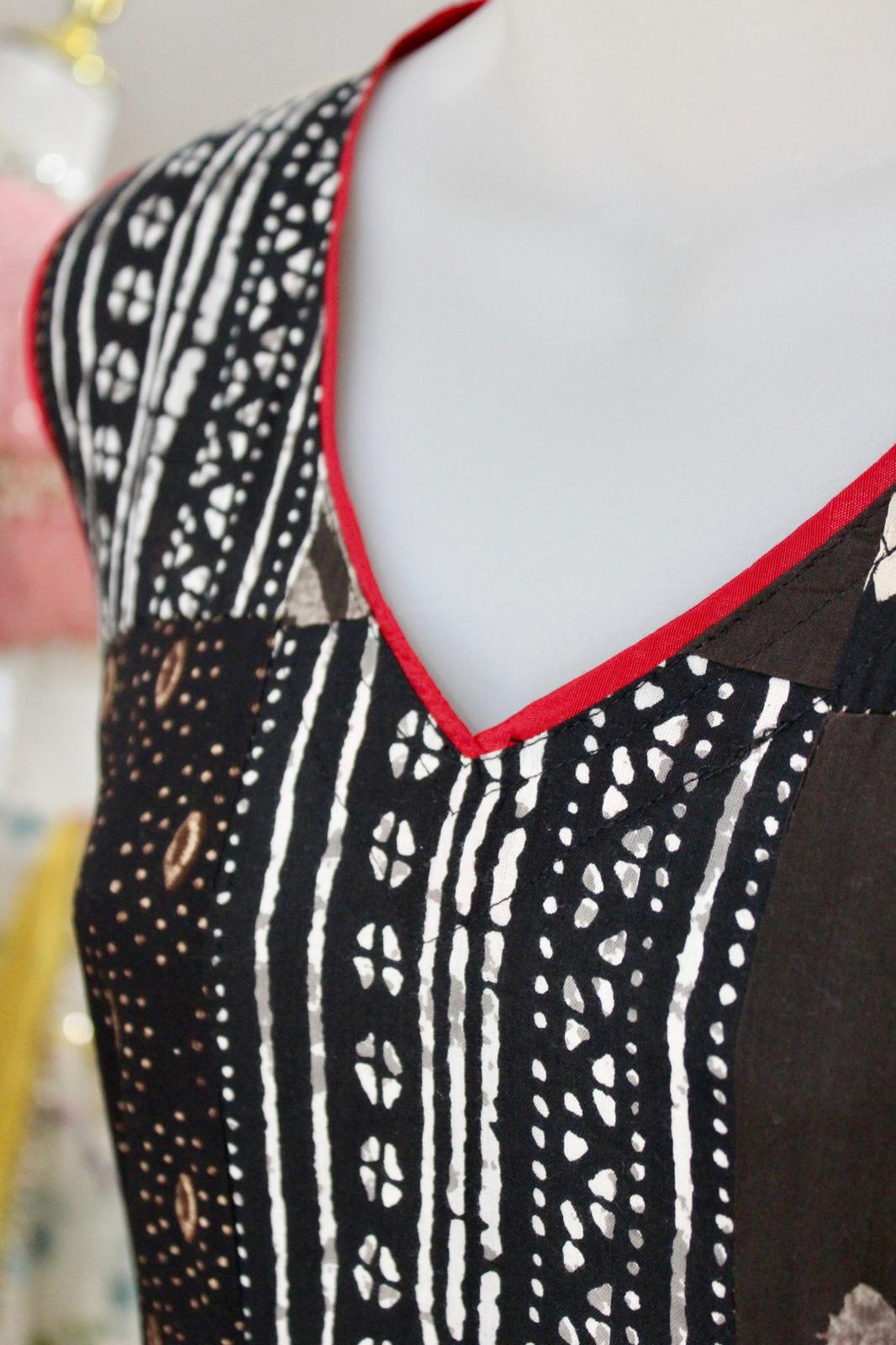 Cotton Patchwork A-line Kurti