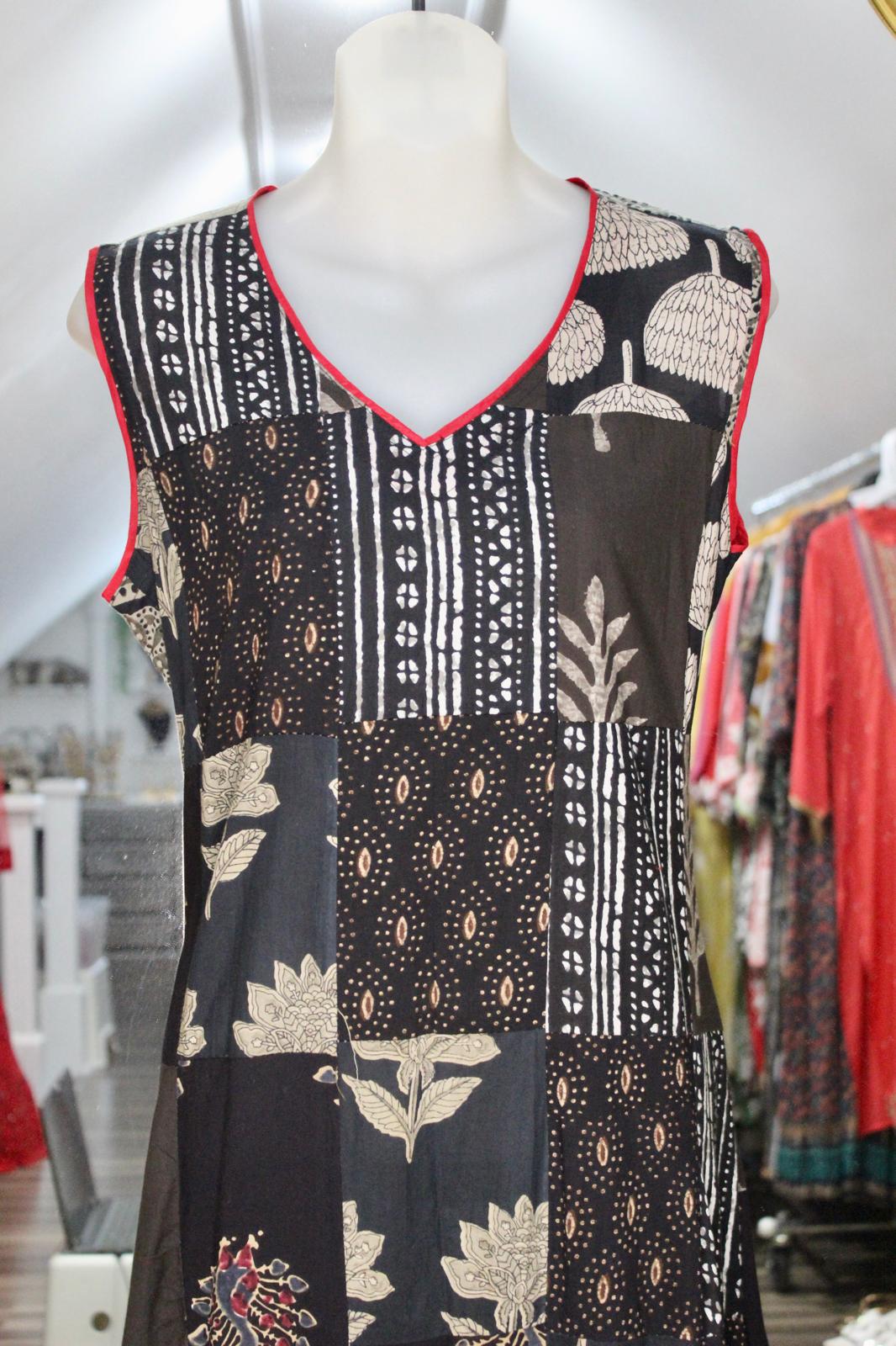 Cotton Patchwork A-line Kurti