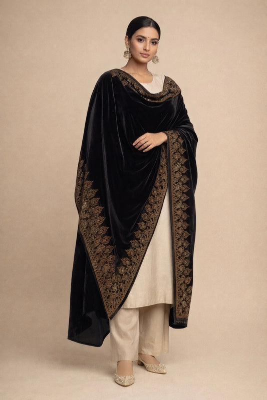 Black Velvet Shawl