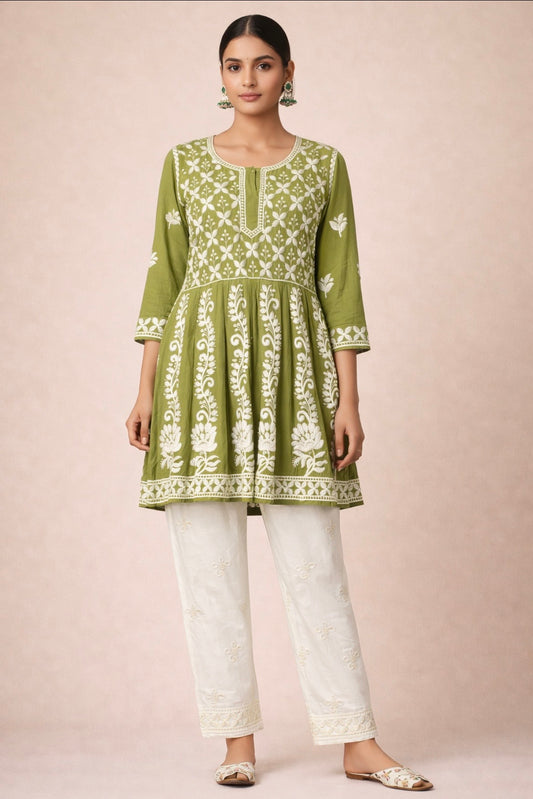 Lucknowi Ombré Peplum Co-ord