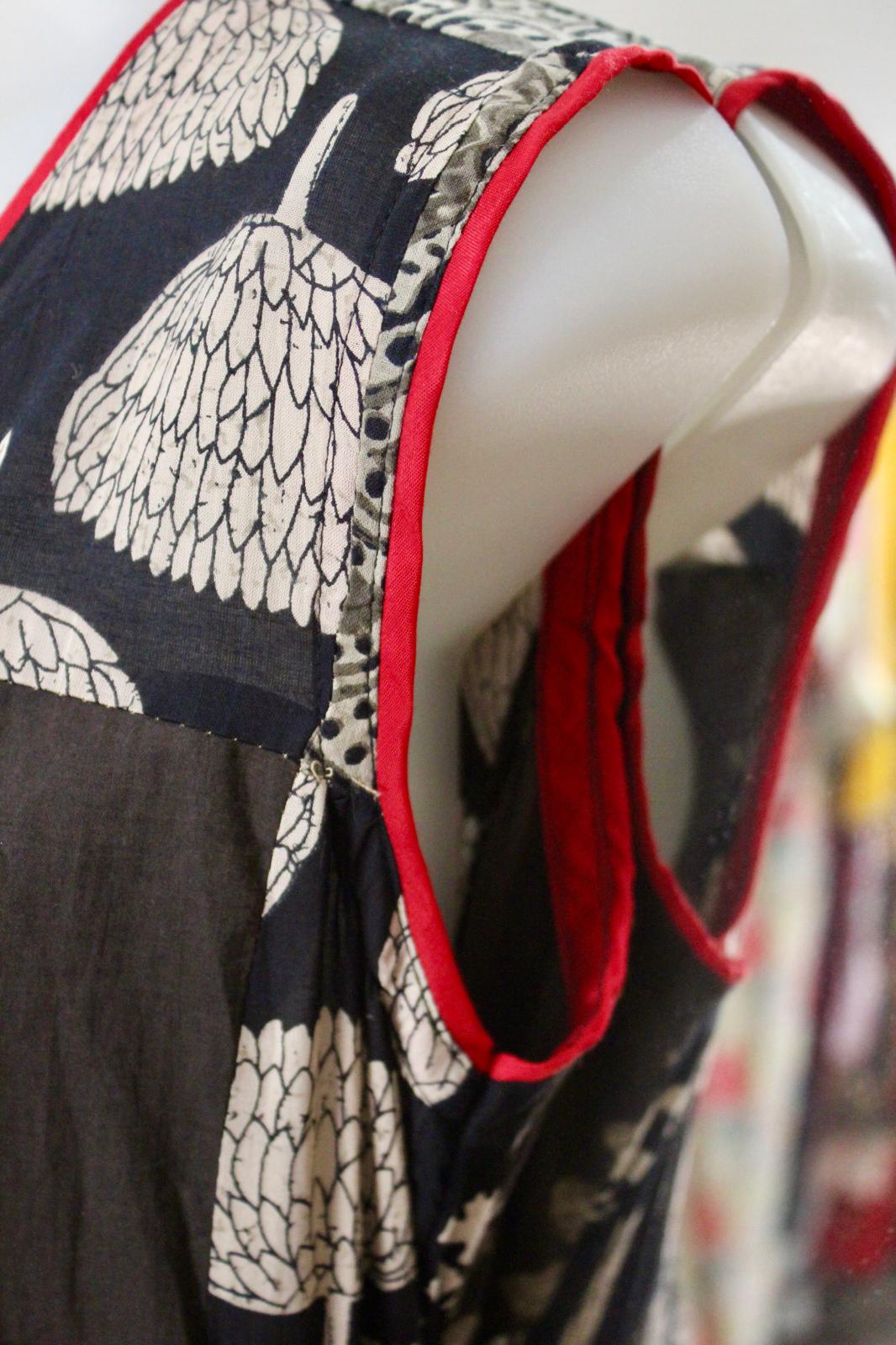 Cotton Patchwork A-line Kurti