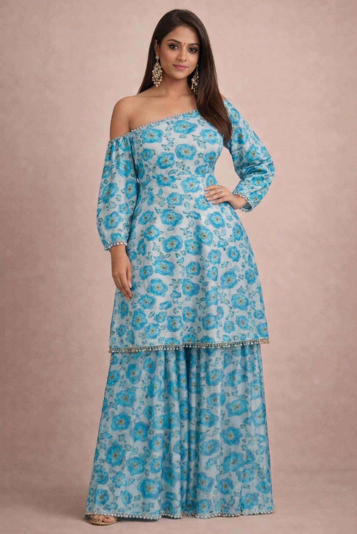 Off Shoulder Sharara Set