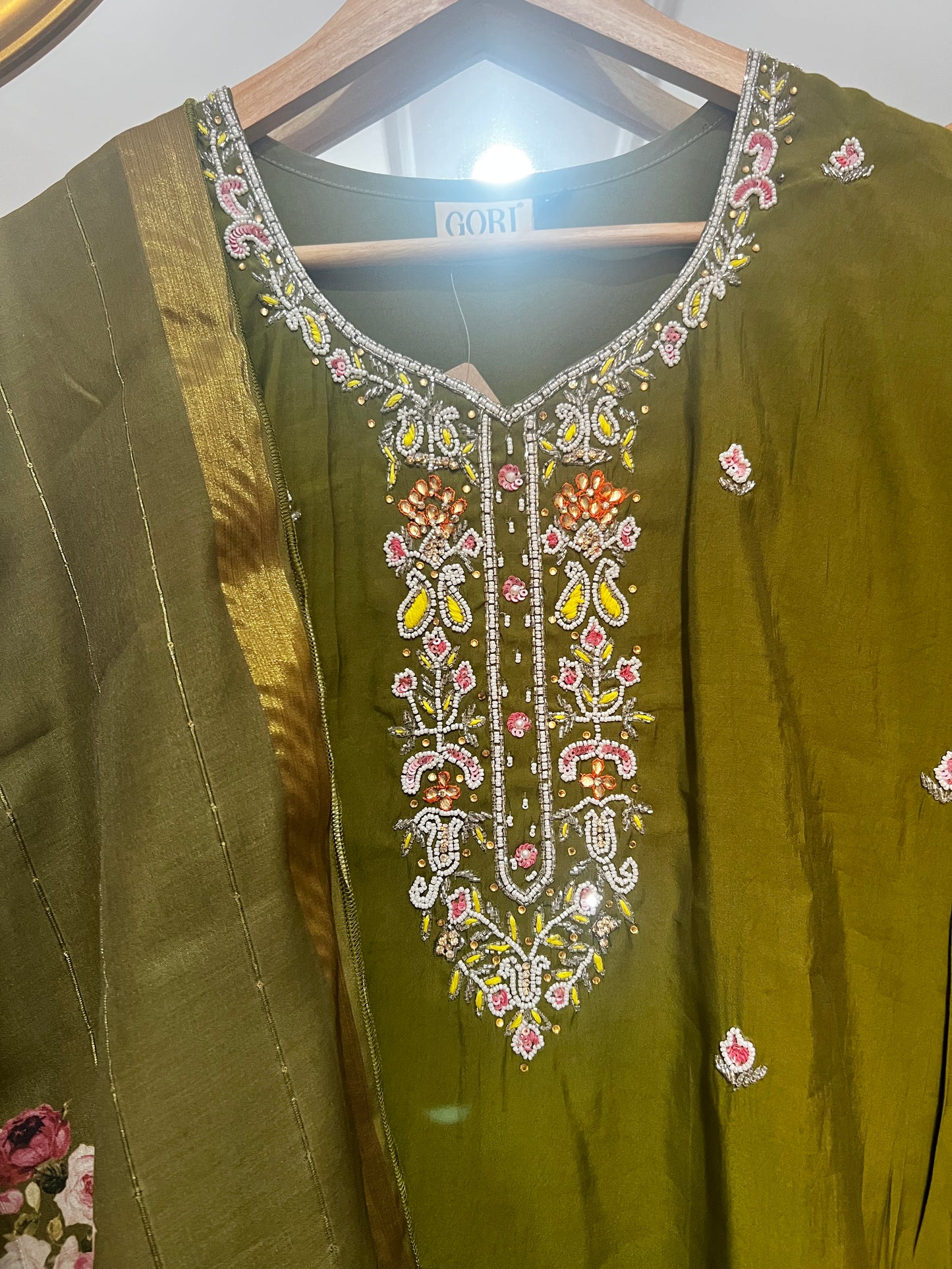Olive Green Salwar Kameez