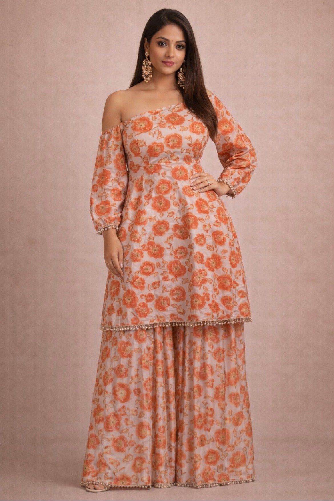 Off Shoulder Sharara Set