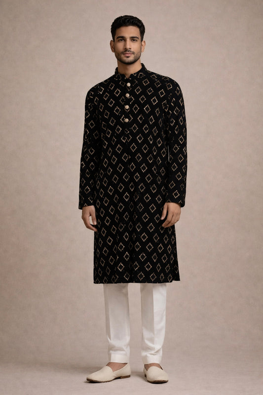 Festive Lucknowi Men’s Kurta
