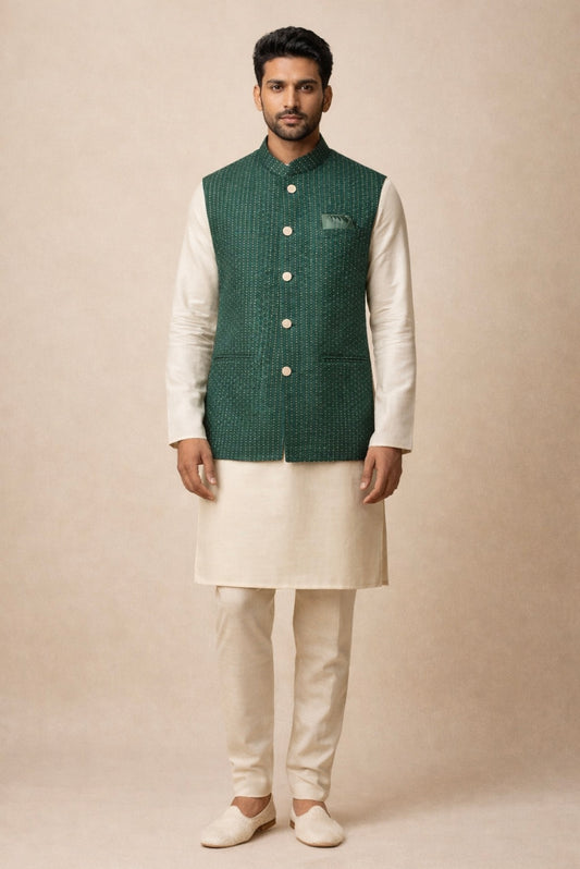 Emerald Nehru Jacket