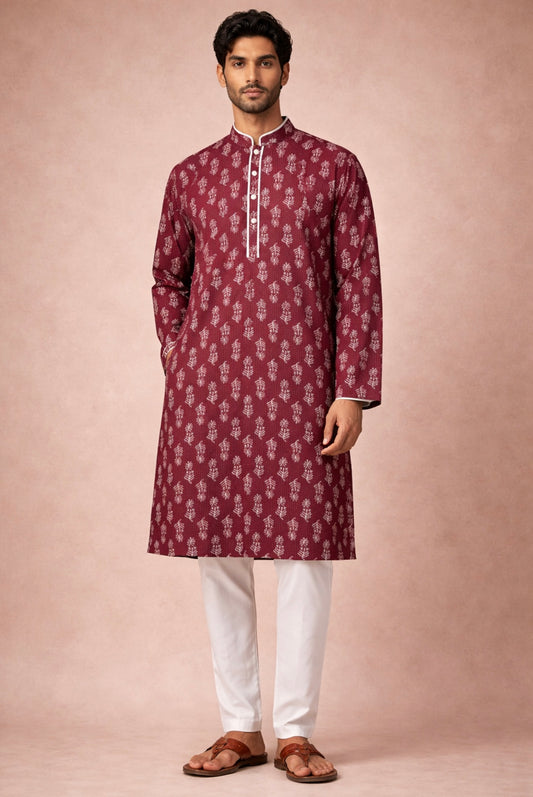 Mayan Motif Men’s Kurta
