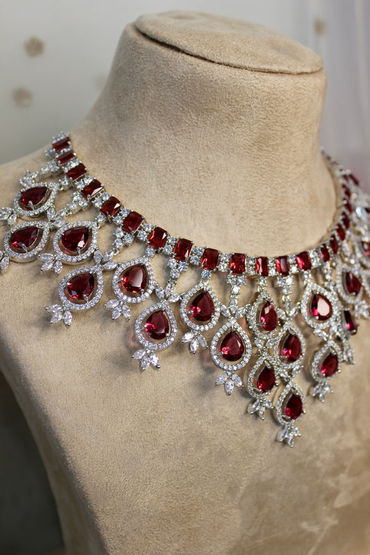 Ruby Necklace Set