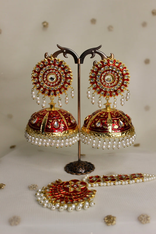 Mira Earrings & Tikka Set